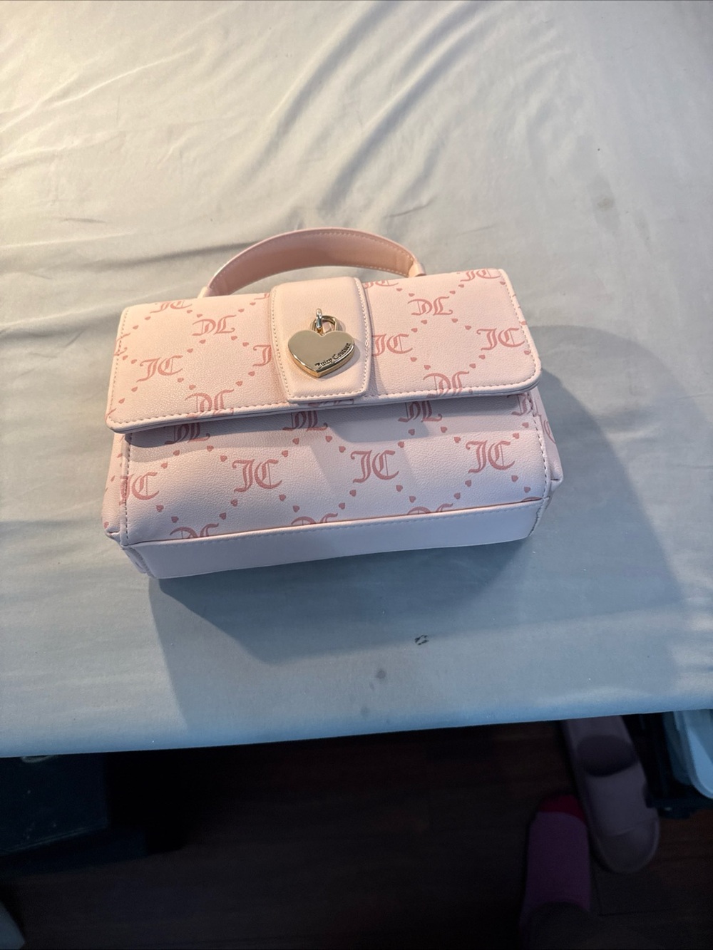 Juicy Couture Pink Top-Handle Women's Satchel with Heart Lock